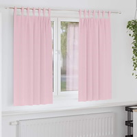 vidaXL Gardiner med gardiner 2 pcs Babyrosa Polyester