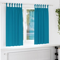 vidaXL Gardiner med gardiner 2 pcs Turkos Polyester
