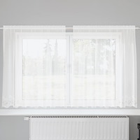 vidaXL Gardiner med gardiner Blommor Vit 200 x 140 cm Polyester