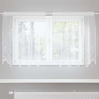 vidaXL Gardiner med gardiner Blommor Vit 150 x 100 cm Polyester
