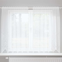 vidaXL Gardiner med gardiner Blommor Vit 150 x 140 cm Polyester