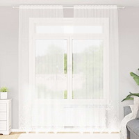 vidaXL Gardiner med gardiner Vit 150 x 300 cm Polyester