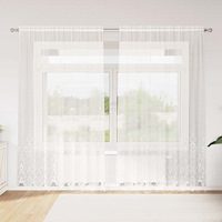 vidaXL Gardiner med gardiner Övrigt Vit 200 x 245 cm Polyester
