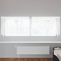 vidaXL Gardiner med gardiner Vit 300 x 80 cm Polyester