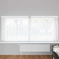 vidaXL Gardiner med gardiner Vit 300 x 160 cm Polyester