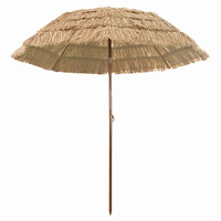 vidaXL Badparasol Brun Ø 206 x 209.5 cm Stål