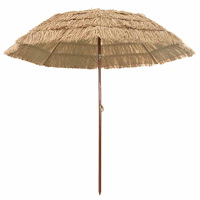 vidaXL Badparasol Brun Ø 265 x 267 cm Stål