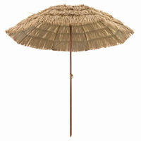 vidaXL Badparasol Brun Ø 206 x 209.5 cm Stål