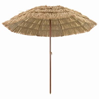 vidaXL Badparasol Brun Ø 265 x 267 cm Stål