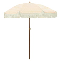 vidaXL Parasoll Gul och Vit Ø 160 x 195 cm Stål