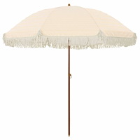 vidaXL Parasoll Gul och Vit Ø 205 x 209 cm Stål