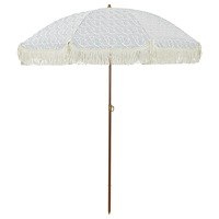 vidaXL Parasoll Grå och Vit Ø 160 x 195 cm Stål