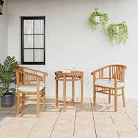 vidaXL Trädgårdsstolar 2 pcs Brun 63 x 58 x 89 cm Massivt teakträ