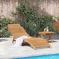 vidaXL Solstol Brun 184 x 55 x 59 cm Massivt teakträ