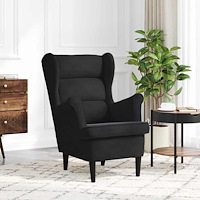 vidaXL Fåtölj Svart 71 x 92 x 91 cm Sammet