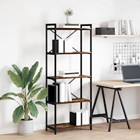 vidaXL Bokhylla Rökfärgad ek 60 x 30 x 153 cm Konstruerat trä