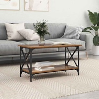 vidaXL Kaffeebord Gammalt trä 80 x 45 x 45.5 cm Konstruerat trä