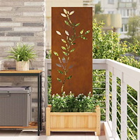vidaXL Dekorativ Trädgårdspanel Rostig 50 x 140 cm cortenstål