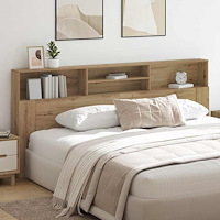vidaXL Sänggavelsskåp artisan ek 220 x 19 x 101.5 cm Konstruerat trä