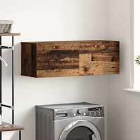 vidaXL Väggskåp Gammalt trä 100 x 36.5 x 35 cm Konstruerat trä