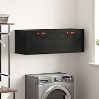 vidaXL Väggskåp Svart ek 100 x 36.5 x 35 cm Konstruerat trä