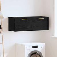 vidaXL Väggskåp Svart ek 100 x 36.5 x 35 cm Konstruerat trä