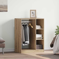 vidaXL Garderob med hylla artisan ek 77 x 48 x 102 cm Konstruerat trä