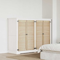 vidaXL Skåpdörrar med dörr 4 pcs Brun 110 x 39.5 x 2.1 cm Massiv furu