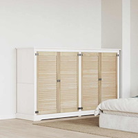 vidaXL Skåpdörrar med dörr 4 pcs Brun 110 x 49.5 x 2.1 cm Massiv furu