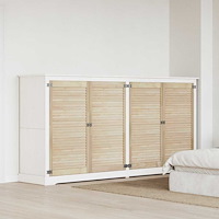 vidaXL Skåpdörrar Other 4 pcs Brun 110 x 59.5 x 2.1 cm Massiv furu