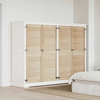 vidaXL Skåpdörrar 4 pcs Brun 140.5 x 49.5 x 2.1 cm Massiv furu
