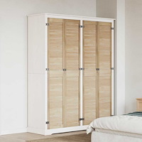 vidaXL Skåpdörrar Other 4 pcs Brun 201 x 39.5 x 2.1 cm Massiv furu