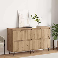 vidaXL Skåp 2 pcs artisan ek 120 x 35 x 70 cm Konstruerat trä