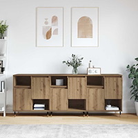 vidaXL Skåp 3 pcs artisan ek 180 x 35 x 70 cm Konstruerat trä