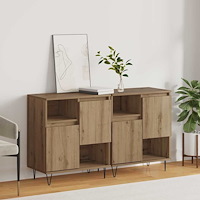 vidaXL Skåp 2 pcs artisan ek 120 x 35 x 70 cm Konstruerat trä