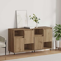 vidaXL Skåp 2 pcs artisan ek 120 x 35 x 70 cm Konstruerat trä