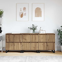 vidaXL Skåp 3 pcs artisan ek 180 x 35 x 70 cm Konstruerat trä