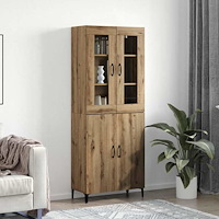 vidaXL Skåp 2 pcs artisan ek 69.5 x 34 x 180 cm Konstruerat trä