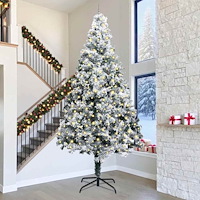 vidaXL Konstgjord Förbelyst Julgran med Ball Set Grön 400 cm PVC