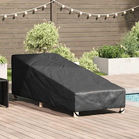 vidaXL Utomhusmöbelöverdrag Svart 210 x 80 x 75 cm 210D oxford tyg