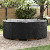 vidaXL Utomhusmöbelöverdrag Svart 244 x 244 x 105 cm 210D oxford tyg
