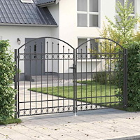 vidaXL Häckport Övrigt Grå 300 x 175 cm Stål