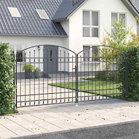 vidaXL Häckport Övrigt Grå 400 x 175 cm Stål