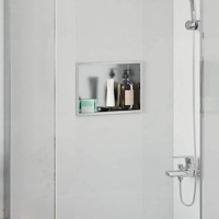 vidaXL Dusch Nisch Silver 30 x 20 x 9.5 cm Rostfritt stål