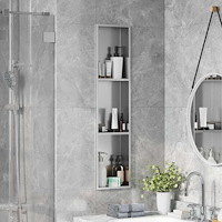 vidaXL Dusch Nisch Silver 90 x 20 x 9.5 cm Rostfritt stål