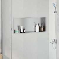 vidaXL Dusch Nisch Silver 75 x 30 x 9.5 cm Rostfritt stål