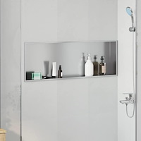 vidaXL Dusch Nisch Silver 90 x 30 x 9.5 cm Rostfritt stål