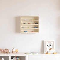 vidaXL Trähylla för samlarföremål Brun 40 x 8,5 x 37 cm Plywood