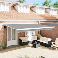 vidaXL Markis Vit 5 x 3 m Metall