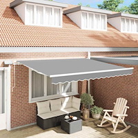 vidaXL Markis med Manuell Vit 3 x 2,5 m Metall